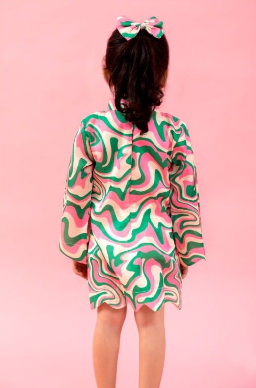 Organza made bow with full sleeved dress - Kirti Agarwal