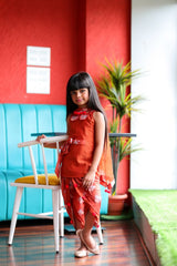 Peter Pan collared Kurta with Dhoti and Dupatta - Kirti Agarwal