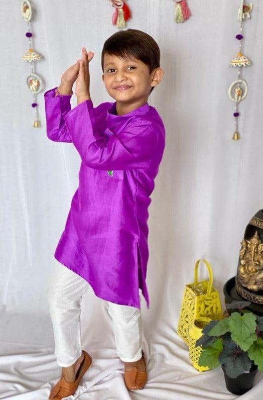 Purple Kurta with churidar - Kirti Agarwal