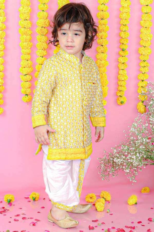 Sherwani Style Kurta with Dhoti - Kirti Agarwal