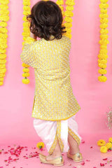 Sherwani Style Kurta with Dhoti - Kirti Agarwal