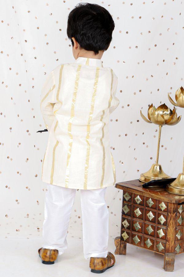 Shiny Stripes Kurta With Pyjama - Kirti Agarwal