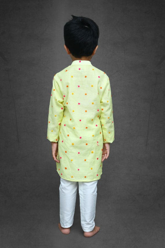 Thread Embroidered Kurta with Chudidar - Kirti Agarwal