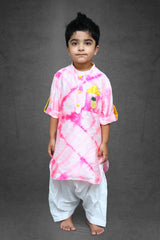 Tie and Dyed Apple cut Kurta with Patiala - Kirti Agarwal