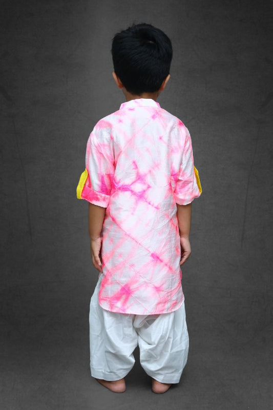 Tie and Dyed Apple cut Kurta with Patiala - Kirti Agarwal