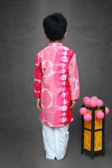 Tie and Dyed different cut Kurta with off white chudidar - Kirti Agarwal