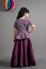 Top With Attached Embroidered Jacket And Lehenga - Kirti Agarwal