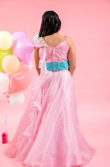 Two Layered Lahenga with attached dupatta and hand embroidered crop top - Kirti Agarwal
