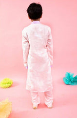 Yellow And Light Pink Two Tone Ethnic Kurta And Pyjama - Kirti Agarwal